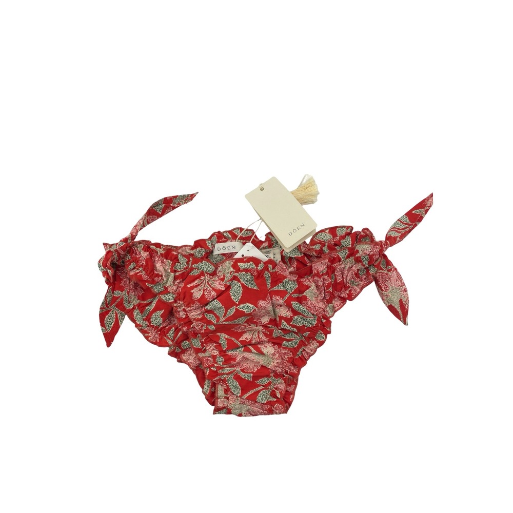 DOEN Bikini Bottom XL Red Floral NWT